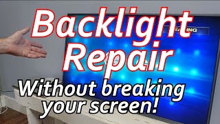 How to Fix White Spots Without Cracking your LCD Screen LG TV Backlight LED Lenses Repair 50LB5610 [upl. by Alletse]