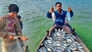 Hilsa fish catching in river নদীতে আজ শুধুই ইলিশ মাছ পেলাম Sundarban Fishing [upl. by Sillaw188]