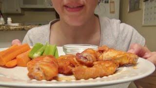 SassEsnacks ASMR Buffalo Wings  Chicken Wings  Eating Sounds  Mukbang [upl. by Baalbeer]