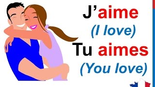 French Lesson 19  AIMER TO LOVE Verb Conjugation Present tense  Conjugaison Indicatif présent [upl. by Marieann]