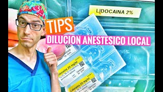 Cómo diluir anestésicos locales y vasoconstrictor [upl. by Airamahs]