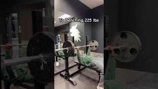 How I turned a 225 squat into a 225 bench in a year gymshorts gym transformation [upl. by Steven570]