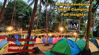 Alibag Beach Camping Revedanda Beach camping tour tourism travel beach hitstourvlogs [upl. by Clywd]