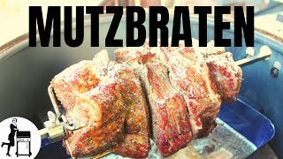 Mutzbraten Rezept vom Drehspieß  Ostdeutsche Spezialität [upl. by Fenton]