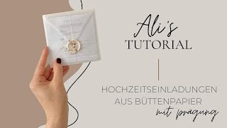 TUTORIAL • Hochzeitseinladungen selber machen  so drucke ich feine Einladungen auf Büttenpapier [upl. by Chloras409]