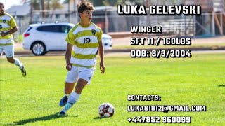 Luka Gelevski  Soccer Highlights  Northeastern Junior College [upl. by Hirai]