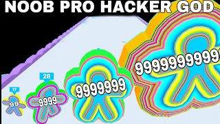 NOOB VS PRO VS HACKER VS GOD in Layer Runner [upl. by Schumer]