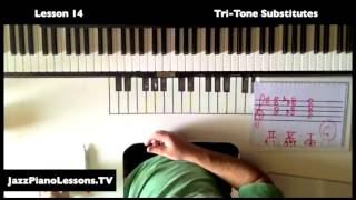 Jazz Piano Lesson 14  Tritone Substitution [upl. by Walther]