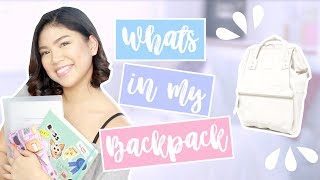 Whats in My Backpack  ANELLO GIVEAWAY Taglish  Janina Vela [upl. by Ayerhs]