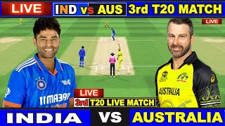 Live IND Vs AUS 3rd T20 Match  Live Scores amp Commentary  India Vs Australia  1st Innings [upl. by Criswell152]