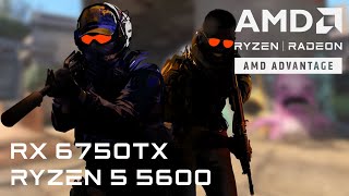 CS2  Ryzen 5 5600  RX 6750XT  Competitive settings at 1350x1080 in Competitive mode [upl. by Whitson]