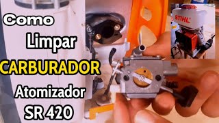 Como Limpar carburador do Pulverizador  atomizador Stihl SR 420 [upl. by Euphemie345]