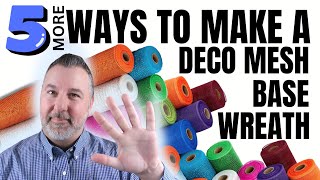 5 Ways to Make a Base Deco Mesh Wreath  How to make a Wreath Compilation 2023 wreathtutorial [upl. by Oivlis]