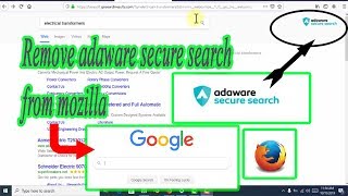 How to remove adaware secure search from mozilla Firefox [upl. by Zarger]