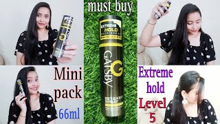 Gatsby Hair Spray Review amp demo  travel packmust try guys  hairspray styleinsight [upl. by Direj]