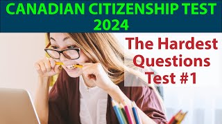 Canadian Citizenship Test 2024 – The Hardest Questions Test 1 [upl. by Itin]