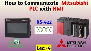 How to Communicate Mitsubishi PLC GX Works2 with GOT2000 HMI Series [upl. by Walton]