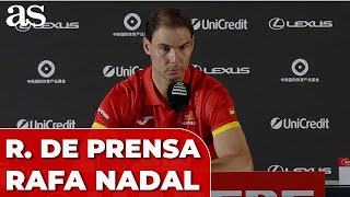 RUEDA de PRENSA de NADAL antes de la COPA DAVIS RETIRADA ALCARAZ [upl. by Magel]