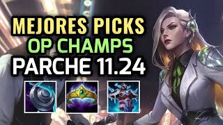 MEJORES PICKS Y CAMPEONES OP  PARCHE 1124 Pretemporada League of Legends 2022  OP Champs LOL S12 [upl. by Mellen290]