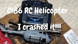 C186 Pro RC Helicopter first flight crash and unboxing [upl. by Ytsirk]