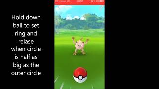 Pokemon go great and excellent throw guide [upl. by Thomey469]