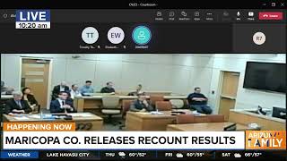 WATCH Maricopa County is now releasing the automatic recount results for the 2022 election [upl. by Sharia]