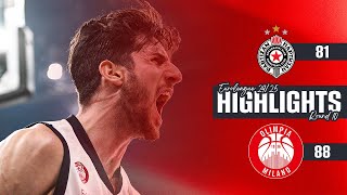 Partizan  Olimpia Milano Highlights [upl. by Anerom519]