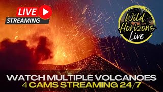 🌋 Volcano Live Stream 4Cam 247 Volcanic Activity [upl. by Ahseken929]