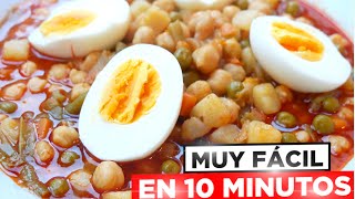 POTAJE SALUDABLE en 10 MINUTOS 🍲😍 Con conservas de bote 🥣😋Receta ligera y fácil [upl. by Batory173]