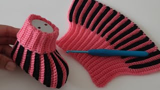 💯👌Super Easy amp free crochet 3D mesh baby shoes pattern for beginners  How to crochet a baby shoes [upl. by Pryor]