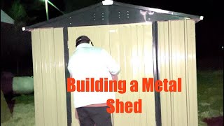 Building a Patiowell 8x6 Metal Shed [upl. by Ludwigg105]