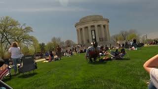 Total Solar Eclipse 2024 Vincennes Indiana at the George Roger Clark national park memorial [upl. by Ahk]