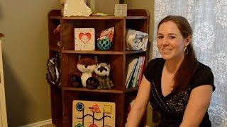 DIY Corner Nursery Bookshelf [upl. by Aikenahs210]