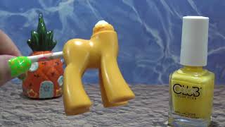 Custom SPONGEBOB SQUAREPANTS PONY Tutorial DIY MLP Nickelodeon My Little Pony [upl. by Asirahc]