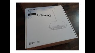 Unboxing IKEA NYMÅNE light fixture [upl. by Nanci78]