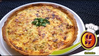 كيش بالدجاج و الجبن عشاء خفيف  Recette de quiche au poulet et fromage [upl. by Sikorski]