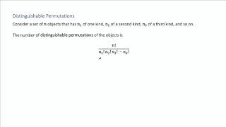 Distinguishable Permutations Formula and Example [upl. by Gladdie]