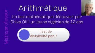 Test Mathématique découvert par Chika Ofili un jeune nigérian de 12 ans [upl. by Ahtamas153]