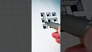 Super illusion 3D effect art drawing shorts [upl. by Nyloc]