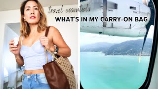 Whats in My CarryOn Bag  Travel Essentials For Your Next Flight wNaztech Xpods Pro [upl. by Machute]