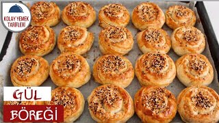 DIŞI ÇITIR İÇİ YUMUŞACIK GÜL BÖREĞİ 😋HAZIR YUFKADAN BÖREK ✔️ En Kolay Börek Tarifi [upl. by Llennahc]