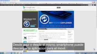 Tutorial  Como ver pantalla de Smartphone Android e instalar MyphoneExplorer [upl. by Vachel]