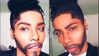 GENDER MAKEUP TRANSFORMATION TUTORIAL● TRANSFORMING INTO MY DAD AT MY AGE [upl. by Atimed]