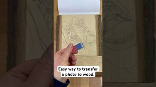 an easy way to transfer pictures to wood  Pyrography [upl. by Vincenty]