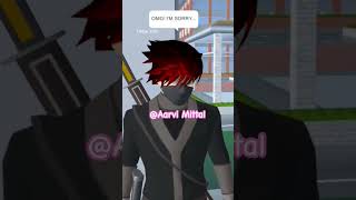 Beautiful girl is forced to wear a box on her face  story roblox subscribe sakura yandere [upl. by Ainahtan]