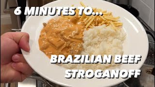 BrazilianStyle Beef Stroganoff in 6 min [upl. by Anilegna862]