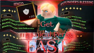 HOW TO GET MYTHICALS PERKS FAST in Attack On Titan Revolution [upl. by Eniwtna276]