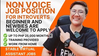 NONVOICE JOB PARA SA INTROVERTS NO EXPERIENCE  PHP 6156 PER WEEK  WORK FROM HOME  REMOTE WORK [upl. by Aihsaei]