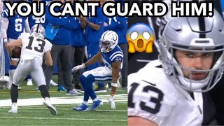 Hunter Renfrow vs Kenny Moore WR vs CB SLOT MATCHUP Raiders vs Colts week 17 highlights [upl. by Nylarad743]