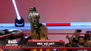 ROH Death Before Dishonor 2024  Red Velvet Wins The ROH Womens World Television Title [upl. by Lehsar]